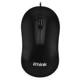 iThinkMola 黑色有線光電鼠標 高效辦公與便攜電源的完美結合